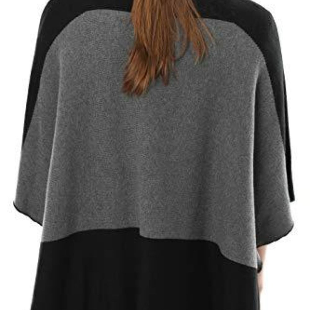 New Fever Poncho Sweater Block 2 Sizes S-M & L-XL - Picture 4 of 6